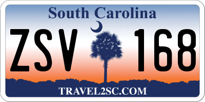 SC license plate ZSV168
