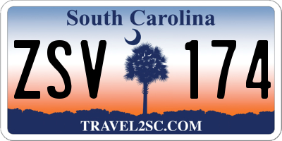 SC license plate ZSV174