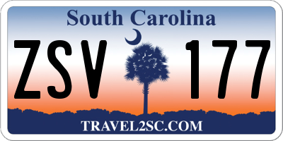 SC license plate ZSV177