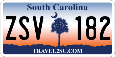 SC license plate ZSV182