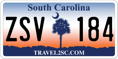 SC license plate ZSV184