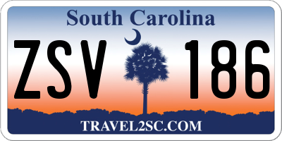 SC license plate ZSV186