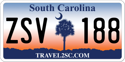 SC license plate ZSV188