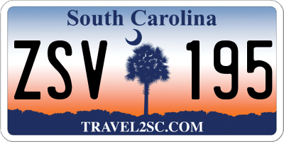 SC license plate ZSV195