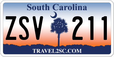 SC license plate ZSV211