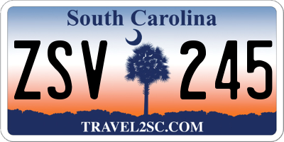 SC license plate ZSV245