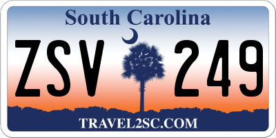 SC license plate ZSV249