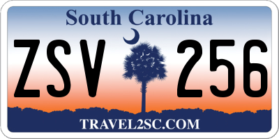 SC license plate ZSV256