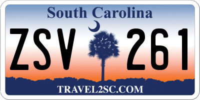 SC license plate ZSV261