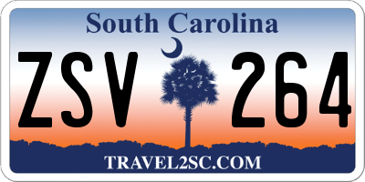 SC license plate ZSV264
