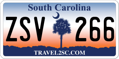 SC license plate ZSV266