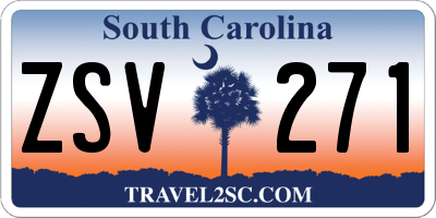 SC license plate ZSV271