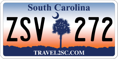 SC license plate ZSV272