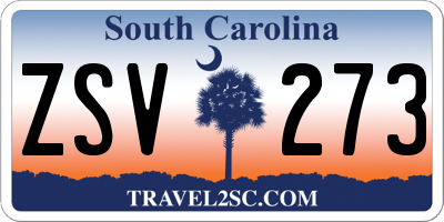 SC license plate ZSV273