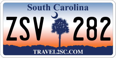 SC license plate ZSV282