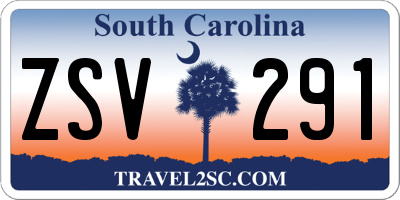 SC license plate ZSV291