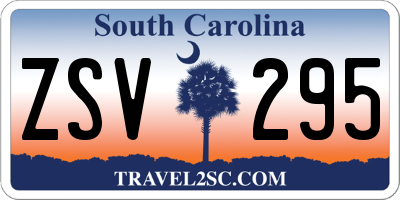 SC license plate ZSV295