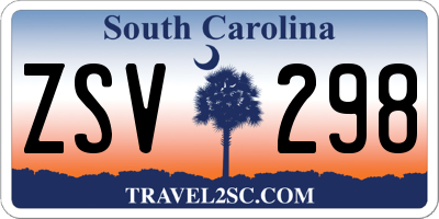SC license plate ZSV298