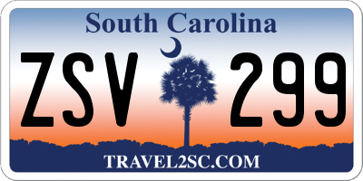 SC license plate ZSV299