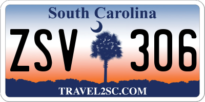SC license plate ZSV306