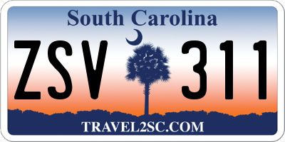SC license plate ZSV311