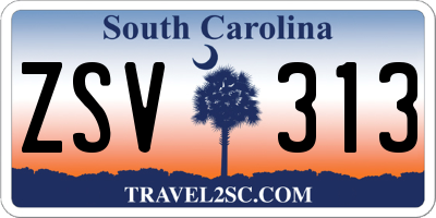 SC license plate ZSV313