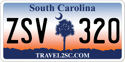 SC license plate ZSV320