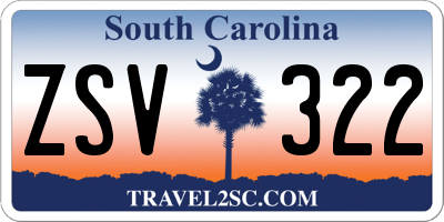 SC license plate ZSV322