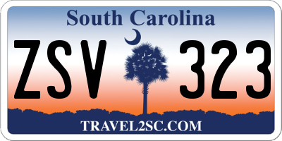 SC license plate ZSV323