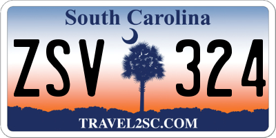 SC license plate ZSV324