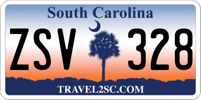 SC license plate ZSV328