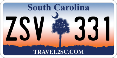 SC license plate ZSV331