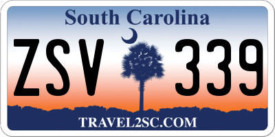 SC license plate ZSV339