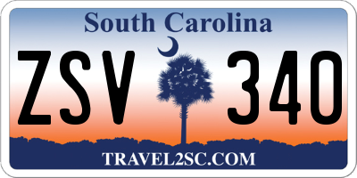 SC license plate ZSV340
