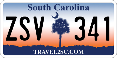 SC license plate ZSV341