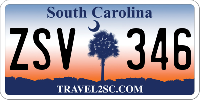 SC license plate ZSV346