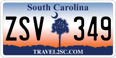 SC license plate ZSV349