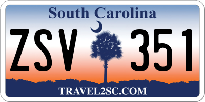 SC license plate ZSV351