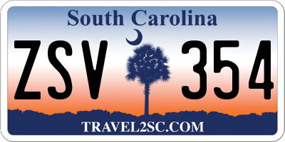 SC license plate ZSV354