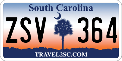 SC license plate ZSV364