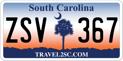 SC license plate ZSV367