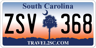 SC license plate ZSV368