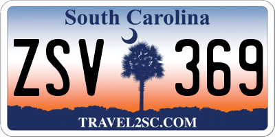 SC license plate ZSV369