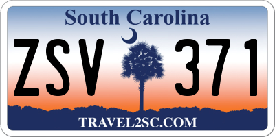 SC license plate ZSV371