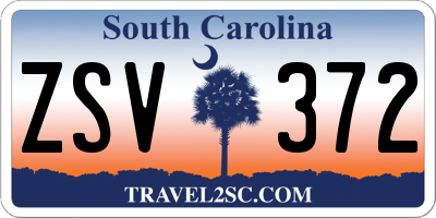 SC license plate ZSV372