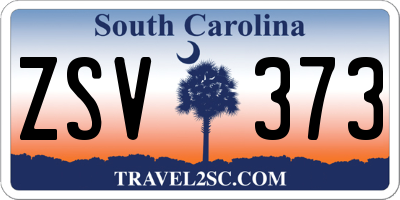 SC license plate ZSV373
