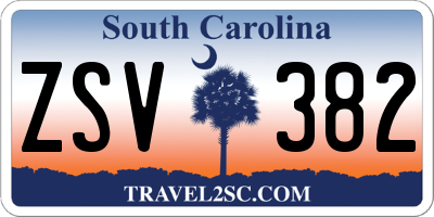 SC license plate ZSV382