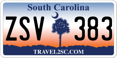 SC license plate ZSV383