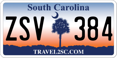 SC license plate ZSV384