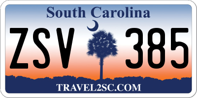 SC license plate ZSV385